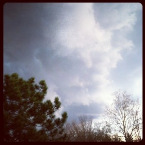 Day 6: Nature. This is what the sky looked like on Monday. It was rainy and cloudy all day.